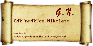 Göndöcs Nikolett névjegykártya